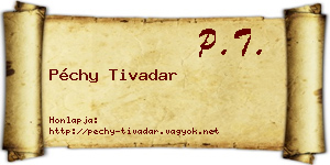Péchy Tivadar névjegykártya