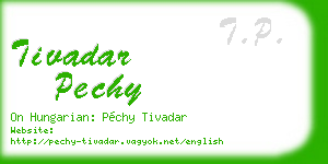 tivadar pechy business card