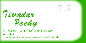 tivadar pechy business card